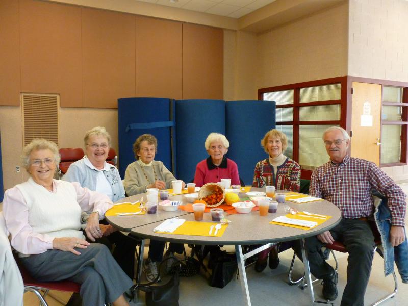 From left, Pat Figuerideo, Helen Westergard, Jane Ladner, Beverly Briggs, Jean Gates, and Mark Gates. BY JULIA NOJEIM
